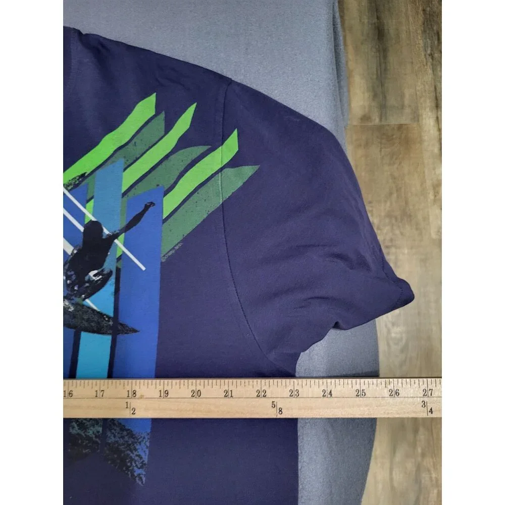 CRAZY SHIRTS Mens SZ XL NORTH SHORE Graphic T Shirt Navy Surf Beach Hawaii - Picture 9 of 9